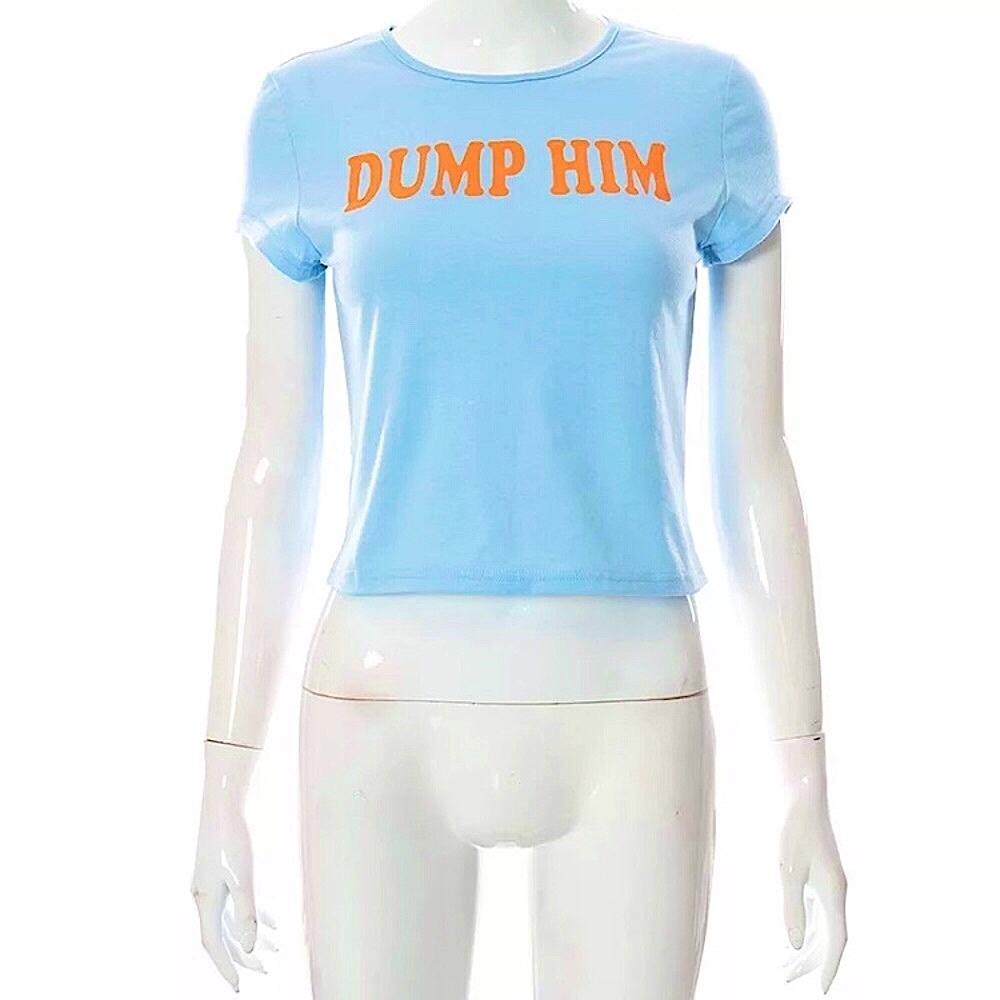 Blue Dump Him y2k t-shirt - Picture 11 of 16